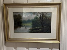Large Antique Watercolour Of