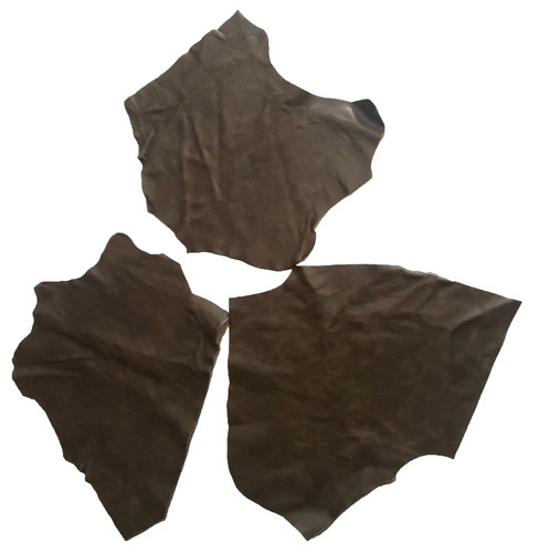 Genuine leather off cuts - leather, brown
