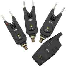 Wireless Bite Alarm 3pc Set And Receiver + Snag Ears NGT Carp Fishing 200m Range