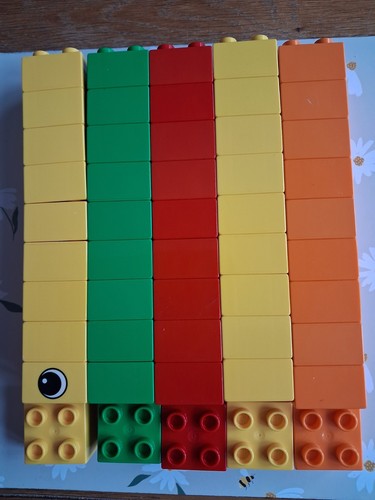 Duplo 2x2 stud bricks - 50,