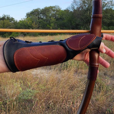Real Leather Archery Armguard Traditional Bow Leather Bracer Forearm Protector