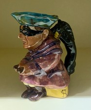 Vintage Staffordshire Ceramic Highwayman Toby Jug Shorter & Son England