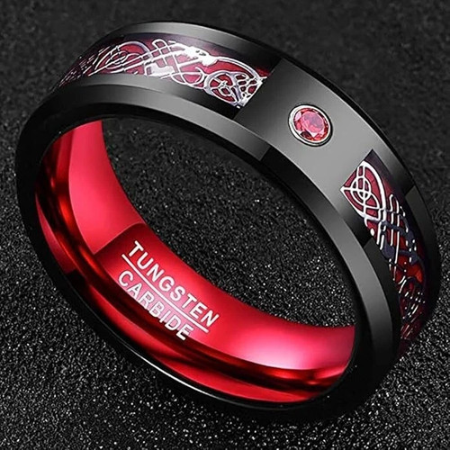8mm celtic dragon tungsten - dragon,