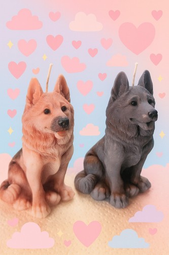 German shepherd candle - candle,