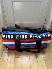 Great Condition: Victoria Secret Pink Striped Weekender Sports Bag (60 x30x30cm)