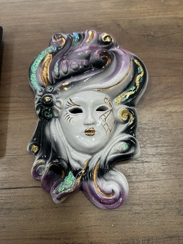Vintage venetian woman mask - venetian,