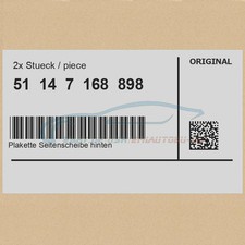 2x Genuine Mini 51147168898 -