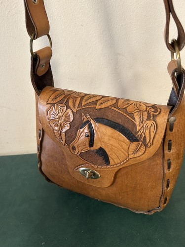 Vintage leather carved - leather,