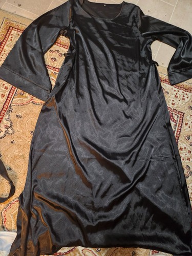 Silk abaya maxi dress - silk,