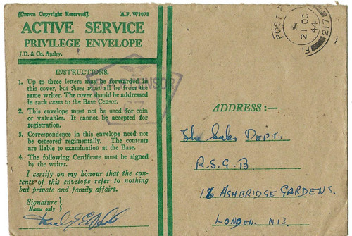 Wwii apsley privilege envelope - wwii,
