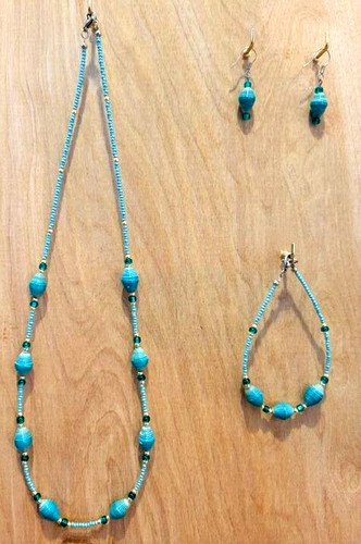 Paper bead piece set - bead, set-