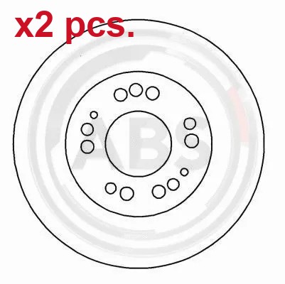 Pcs front brake disc - x2,
