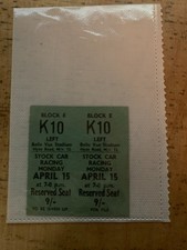 Stock Car Racing Ticket - Belle Vue circa 1963-1968