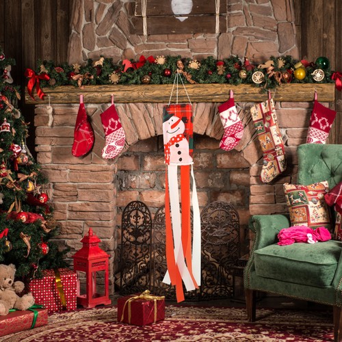 Christmas hanging windsock - hanging,
