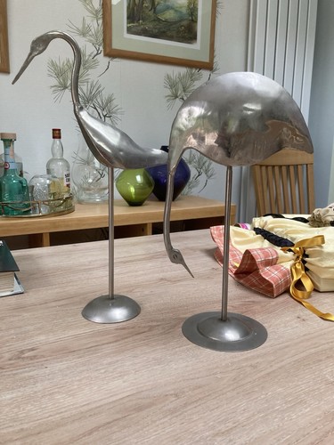 Metal cranes herons decorative - metal, cranes/herons