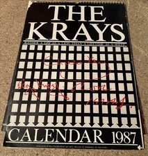 Very Rare Kray Twins 1987 Calendar Vintage