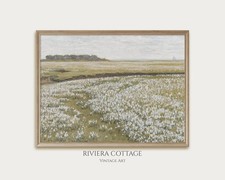 Vintage spring meadow print - meadow,