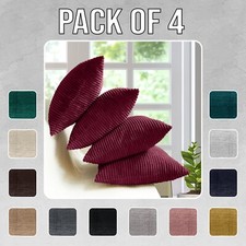 Corduroy Filled Velvet Cushion With Covers Sofa Bed Square Decor Pillows 18"x18"