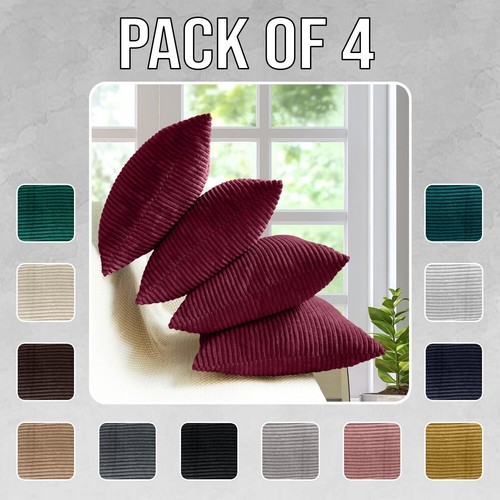Corduroy filled velvet cushion - corduroy,