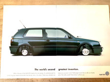 VW GOLF GTi MK3 21st ANNIVERSARY 1990s - FRAMEABLE ORIGINAL CLASSIC CAR ADVERT