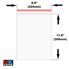 Large Clear Cellophane Self Adhesive Seal Garment Plastic Cello Bags A4 A3 A2 XL