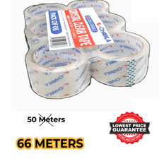 48mm x 66m / 92m Tape Rolls Clear Strong parcels Tapes Packaging 2 inches long