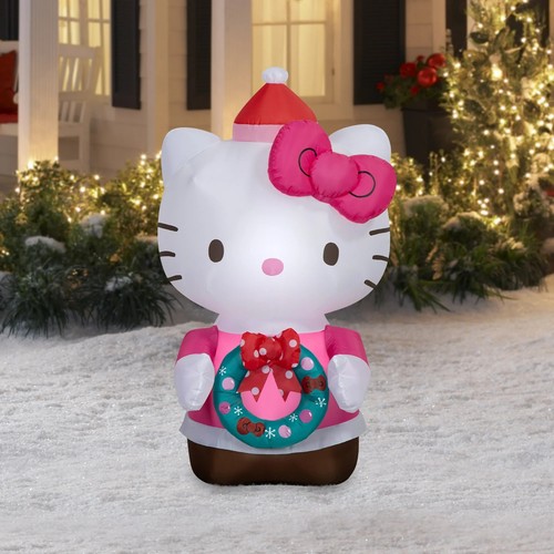 Hello kitty with wreath - hello,