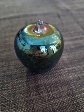 Iridescent Green Glass Apple