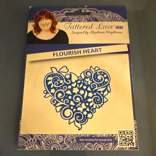 Tattered lace flourish heart - tattered,