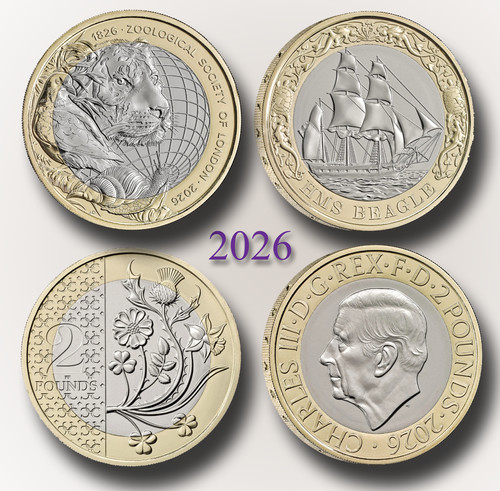 2026 two pound coins zsl - £2,