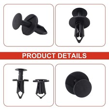 FIT TOYOTA BLACK Plastic Rivet