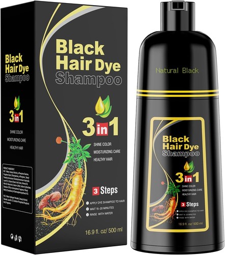 Black hair dye - shampoo, 3