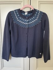 Petit Bateau girls fair isle cardigan. Age 12