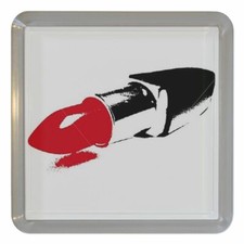 Lipstick Plastic Tea Coaster