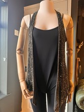 ZARA WAISTCOAT BEADED EMBELLISHED BEJEWELLED WAISTCOAT SLEEVELESS JACKET  NEW