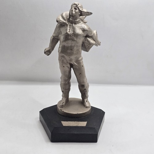 Figurine pilot bronze statue - figurine,
