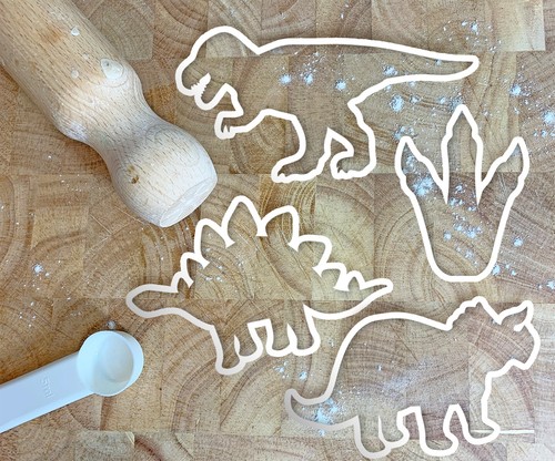 Dinosaur cookie cutters - cutters, 3.5"