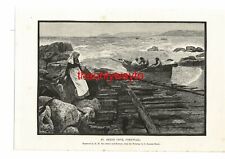 St Senen Cove, Cornwall, By C Napier Hemy, Book Illustration (Print), 1887