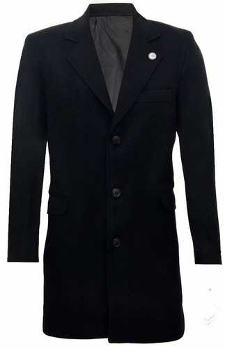Mens long black - mens, wool