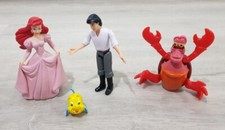 THE LITTLE MERMAID FIGURES BUNDLE ariel PRINCE ERIC sebastian FLOUNDER disney