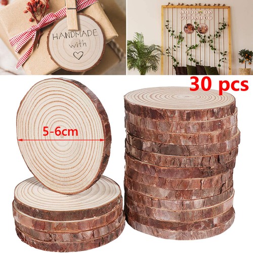 30pcs 6cm natural wood - 30pcs,