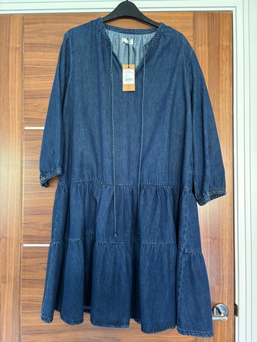 Hush blue denim smock knee