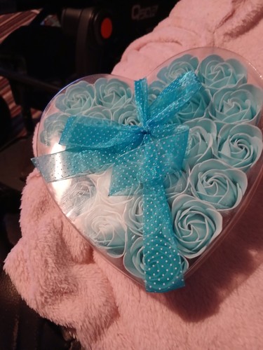Blue rose soap flowers - rose,