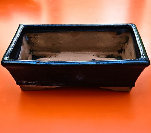 Rectangular bonsai pot - pot, black
