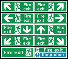 Fire exit sign emergency - exit,