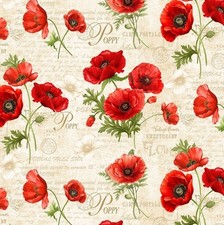 Timeless Treasures Poppy