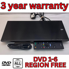Sony BDP-S490 3D Blu-Ray DVD Player Black Remote HDMI Warranty Multi Region