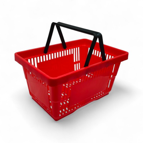 22l red plastic shopping - plastic,