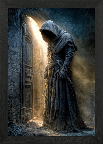Devil monk hooded figure in - devil's,