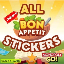 Monopoly Stickers Go! ALL 1⭐- 6⭐ (ALL Stickers Available) CHEAPEST?SUPER FAST